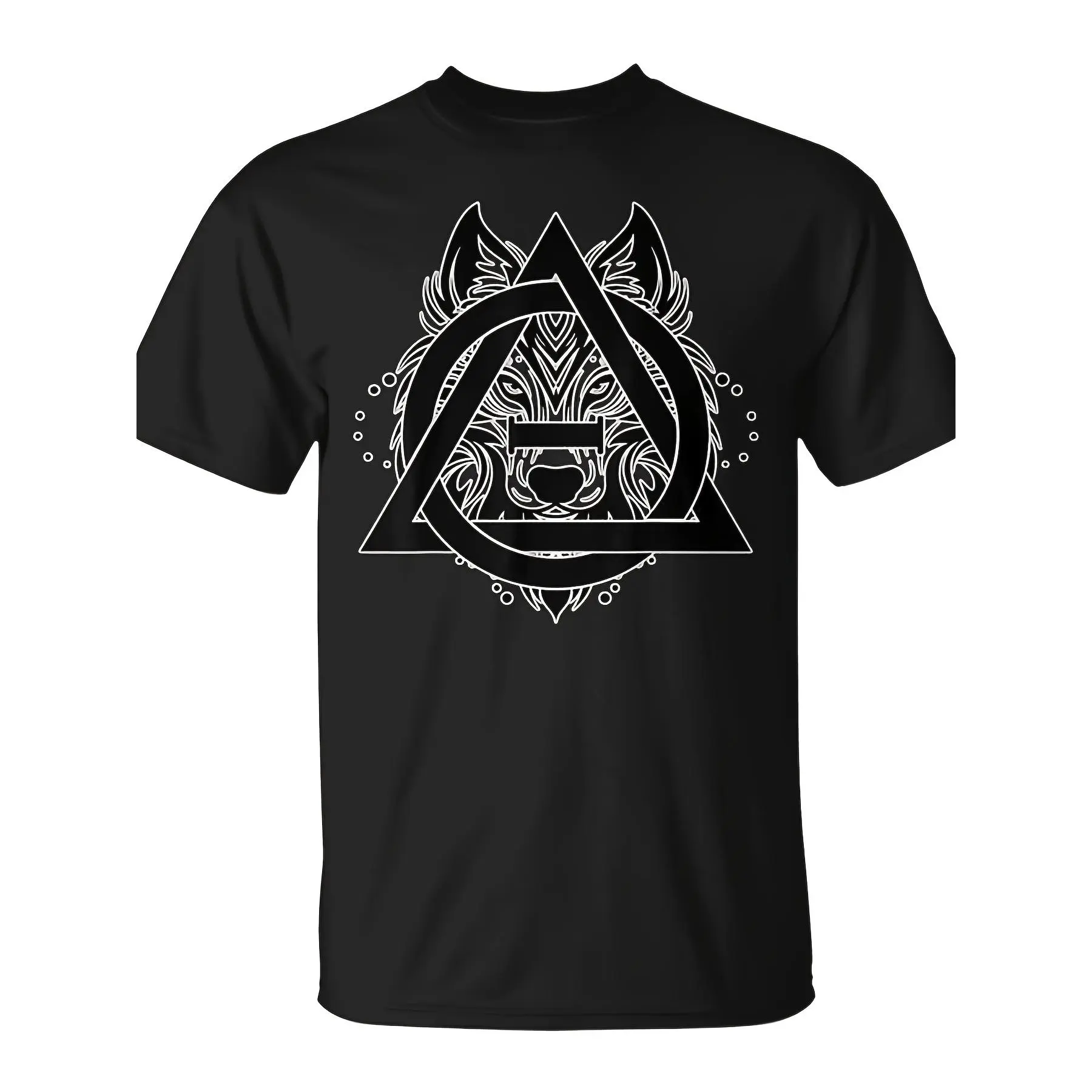 GGOR Unique Therian for Theta Delta Wolf Lovers Theta Delta Wolf Therian Pride -Adults Therian-Wolf Black Short Sleeve Crew Neck AlphaSmall T-Shirt - Monsterry