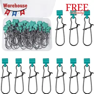 40Pcs Stainless Steel Fishing Line Sinker Slides Catfishing Rig Green