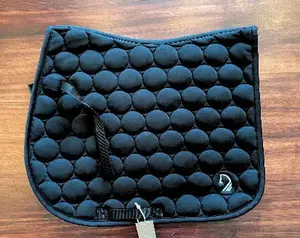 Amalfi Circle Quilt Saddle Pad, Black- Dressage, Jump