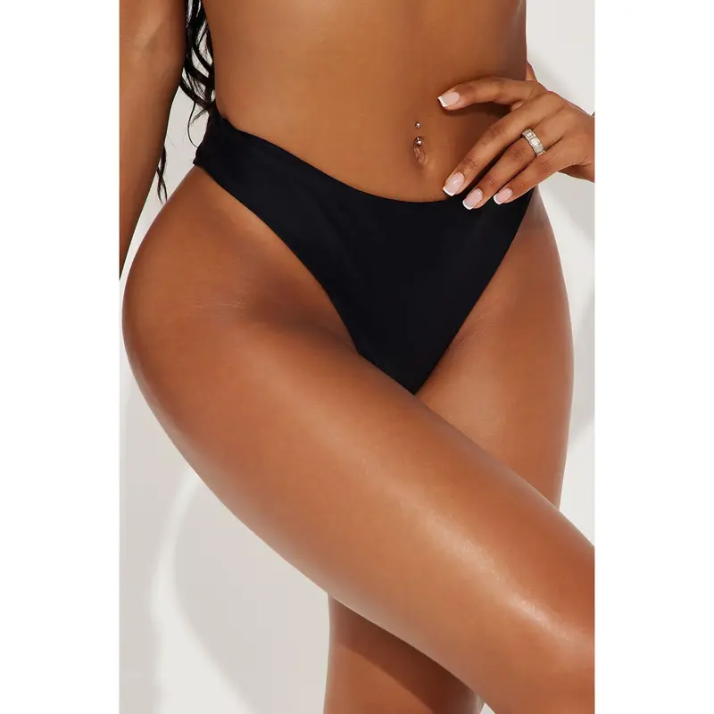 Maui Mix And Match Mid Rise Cheeky Bikini Bottom - Black