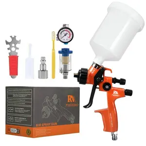 Advanced Air Spray Gun Kit with Filter and Pressure Gauge, 1.3mm Nozzle, Car Paint Sprayer, DIY Painting Gun for Cars and Houses, Paint Spraying Tool ()