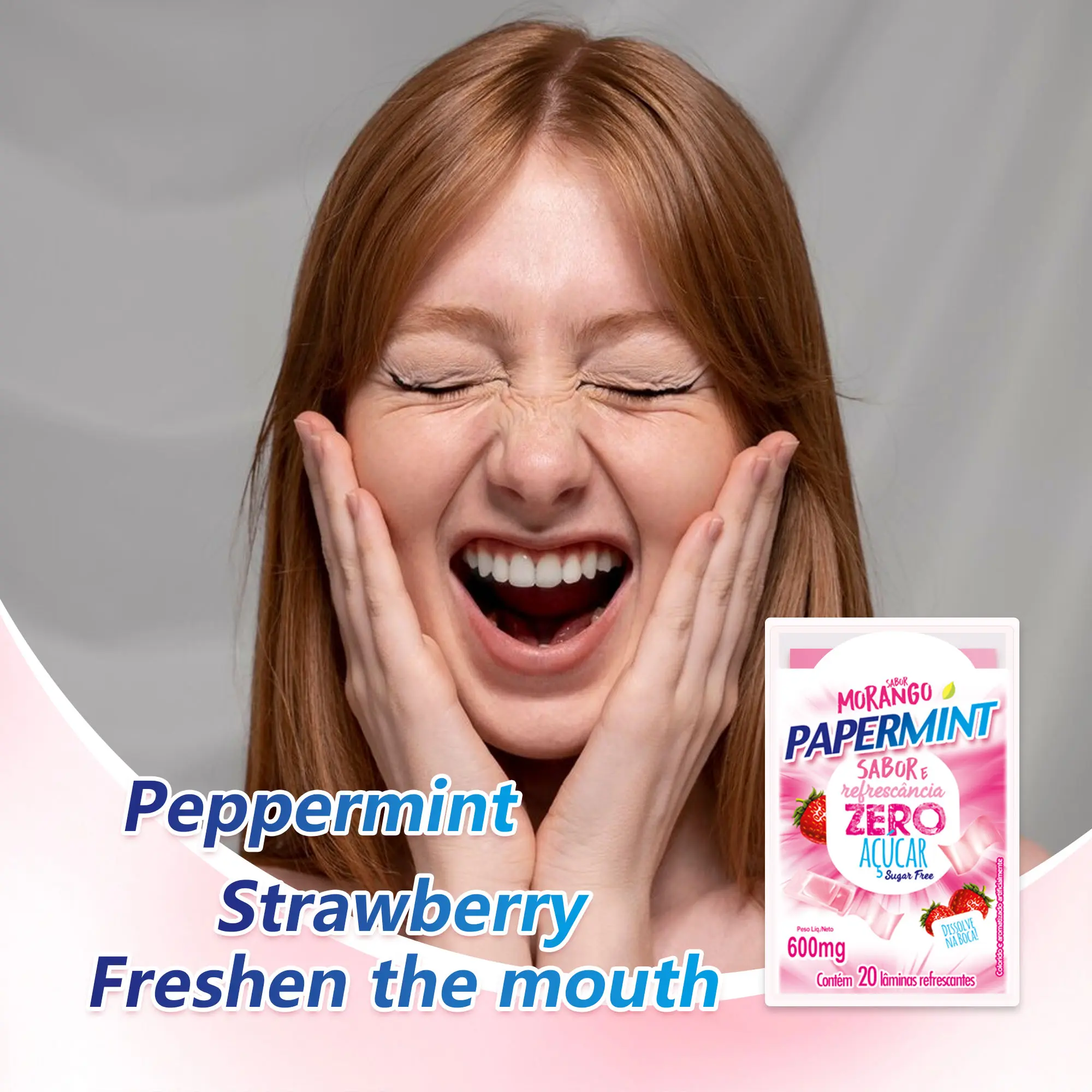 Breath Strips Fresh Strawberry Flavor,Individual Packs 24×20-Strip Packs,Portable Pocket-Sized Oral Care Mouth Freshener,Sugar Free Oral Care Supplies Travel Mouthwash