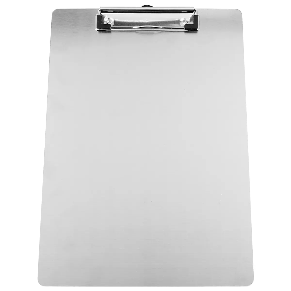 Stainless Steel Clipboard with Low-Profile Clip, A4 Size (31.5x22.3cm) - Strong Clamping Force, Space-Saving Hanging Hook, Durable for Teachers, Law Enforcement - Paper Clamp, Metal Clip, 1 Count, Patrol