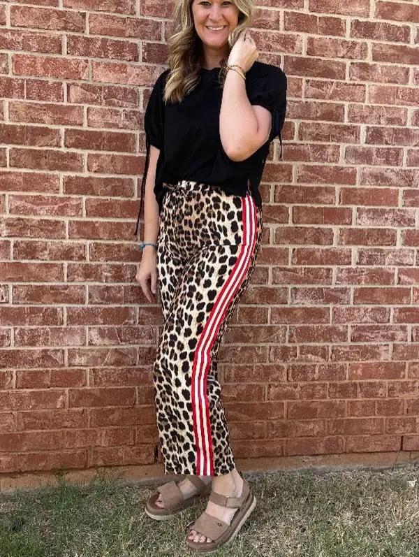 Cheetah Red Stripe Pants