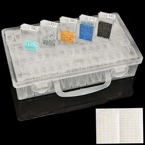 Diamond Painting Storage Containers, Diamond Art Portable Bead Storage Organizer 64 Gird Diamond Painting Accessories (Storage Box)