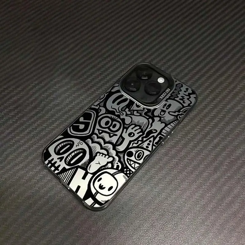 Graffiti Pattern Phone Case Casing, Anti-drop Shockproof Soft Shell Phone Protective Cover, Shock Resistant Cover, Phone Accessory Compatible with iPhone 6 7 8 X XR XS 11 12 13 14 15 Pro Max