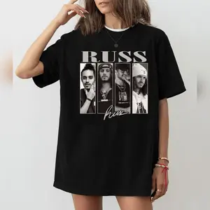 Graphic Russ Music Shirt Rap Shirt Casual Clothing Relaxed Fit T-Shirt