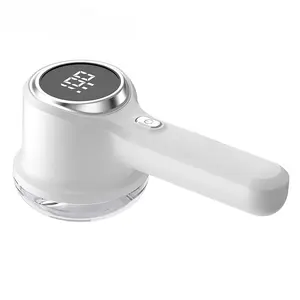 Fabric Shaver & Lint Remover Rechargeable – 6-Leaf Blade Sweater Defuzzer with LED Display, 3 Speeds & Safety Lock, Portable Electric Lint Remover for Clothes, Sweaters, Couch, Sofa, Blanket & Furniture