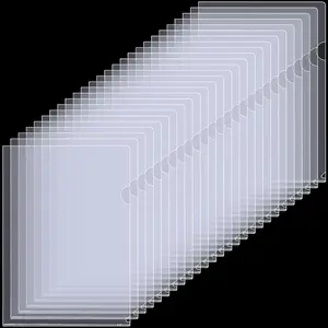 24 Pack Clear Plastic Document Folders Project Pockets for Letter Size A4 Papers, Transparent Sleeves