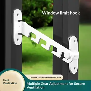 NEW 1pc Adjustable Window Stopper Lock Limiter Latch Wind Brace Stay Position Stopper Casement Window Sash Blocking Lock