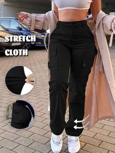 Y2K Street Style Cargo Pants for Women - High-Waisted Loose Cotton Casual Trousers Womenswear, Perfect for Daily Wear & Outdoor Outfits in Autumn & Winter
