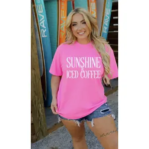 Sunshine & Iced Coffee Comfort Color Tee