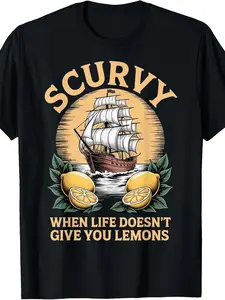 Funny Scurvy Lemon T-Shirt - Humorous _When Life D