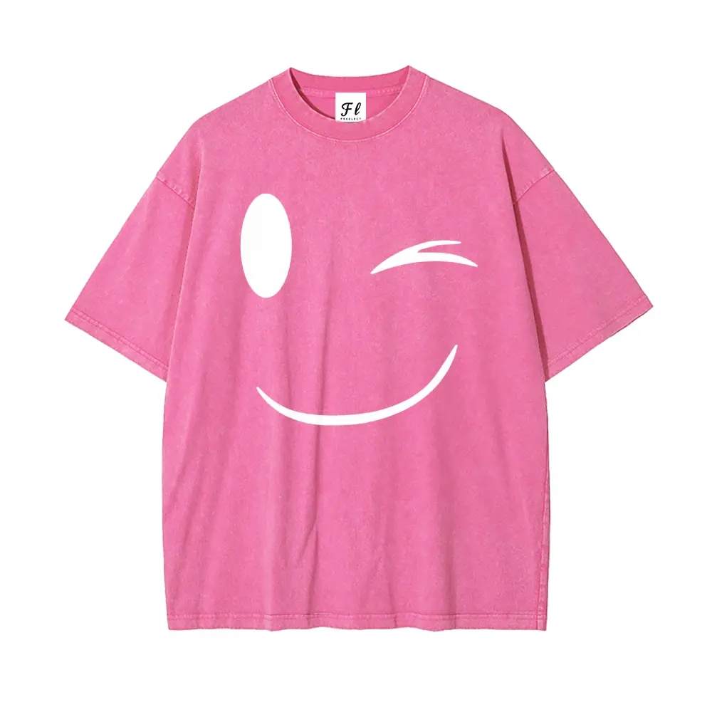 2026 Smile Men's Oversize Crewneck Short-Sleeve Batik Cotton Graphic T-Shirt - Menswear Clothes, Unisex Fit, Super Soft, Pre-Shrunk, S to 5XL, Stretch, Slight Stretch, Retro, Vintage, Streetwear Top