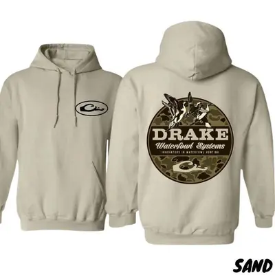 Duck Hunting Drake Waterfowl Old School Camo Hoodie Drake