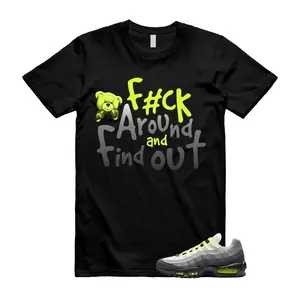 Air Max 95 Big Bubble Neon Yellow Black Cool Grey 2026 OG T Shirt Match FCK Unisex Streetwear