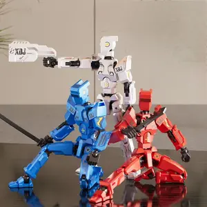 Mecha multi-joint puppet, articulated movable doll, building blocks, stress-relieving figurines, versatile model ornaments, DIY toys