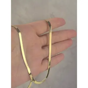 14K Gold 3.5mm Flex Herringbone Chain