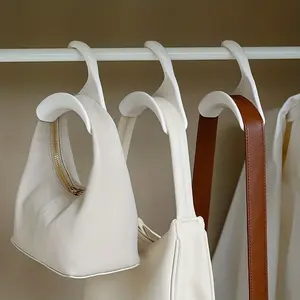 5pcs Plastic Closet Hooks, Durable Handbag Hangers, Smooth Surface, Ideal for Organizing Accessories and Bags, Retail Display Choice