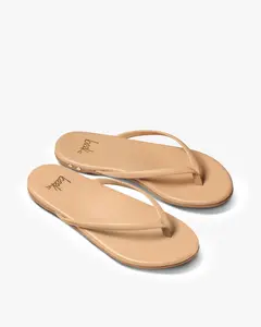 beek SUNBEAM Women's Leather Flip-Flop Sandals in Beach Square Toe Thin Heel Straps Closure Summer Beach Footwear Classic Design Soft Memory Foam Insole Rubber Outsole Travel Leisure