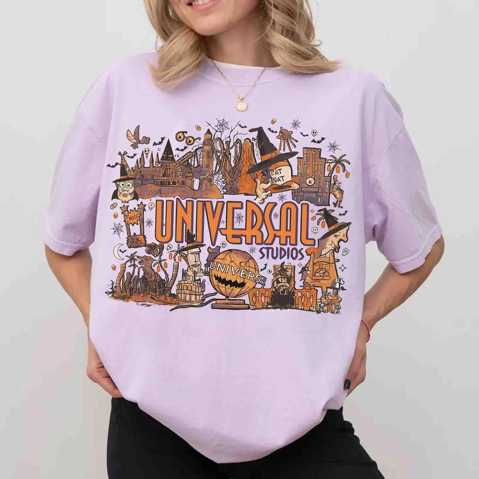Universal Studios Halloween Comfort Colors Shirt, Castle Spooky Witch Universal Studios 2026 Tee, Hollywood Studios Trip Tee, Theme Park Tee