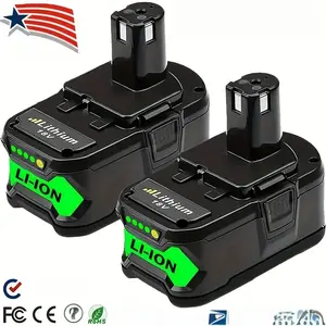 P108 8Ah 18Volt Replacement Battery for Ryobi 18V Lithium Battery P102 P103 P104 P105 P107 P108 P109 P190 P122 Cordless Tool Battery Packs