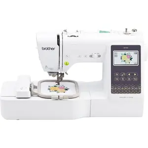 Brother SE700 Sewing and Embroidery Machine, Wireless LAN Connected, 135 Built-in Designs, 103 Stitches, 4" x 4" Hoop, 3.7" Touchscreen, 8 Feet, White
