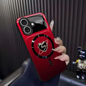 Luxury Magnetic Heart Phone Case for [iPhone 17] - Aesthetic Lens Protection Cover - Viral 2026 Trend #SummerVibes 952