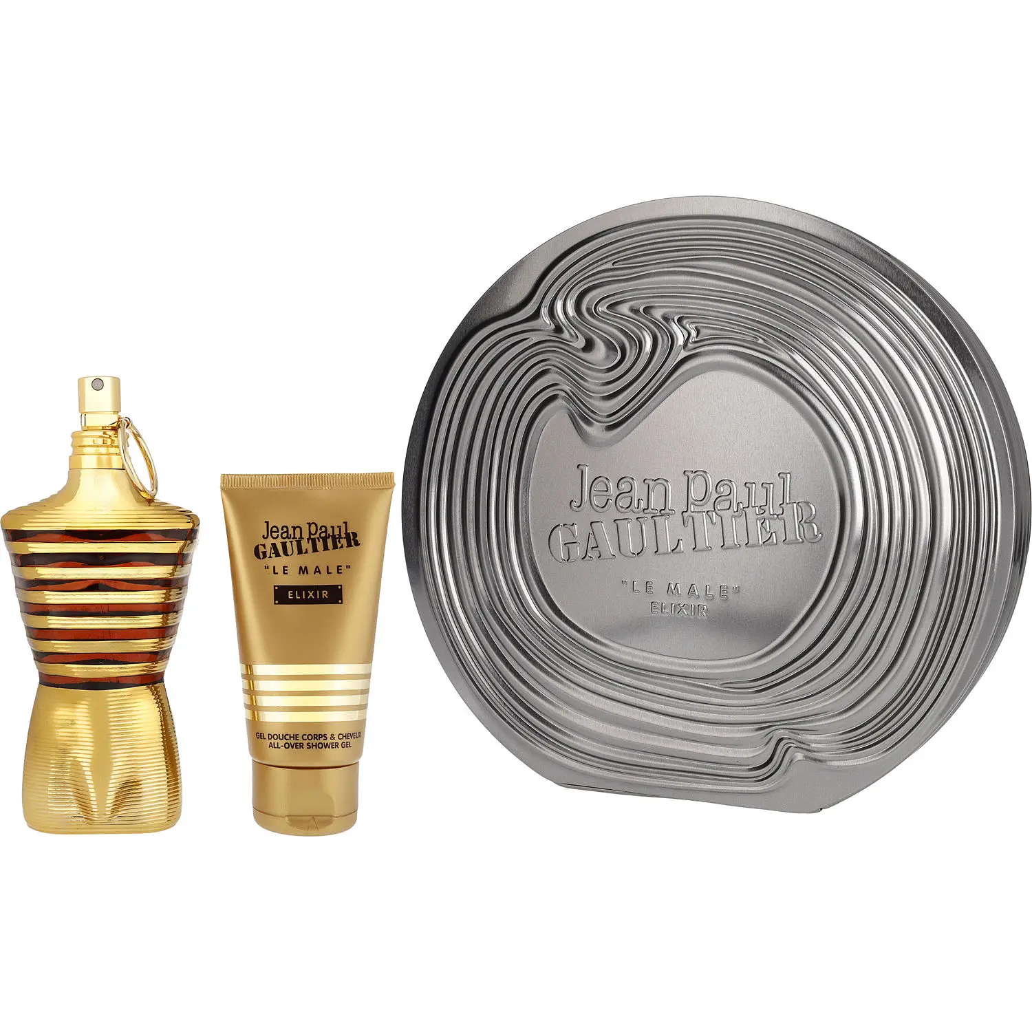Jean Paul Gaultier Elixir Set-Parfum Spray 4.2 Oz & All Over Shower Gel 2.5 Oz For Men