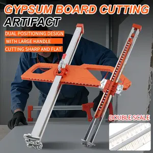 2026 New Gypsum Board Cutting Tool with 29 Wheels, Foldable 83cm Manual Drywall Cutter for 8-13mm Plasterboard, DIY Home Improvement, Double-Sided Positioning Gypsum Board Cutting Tool
