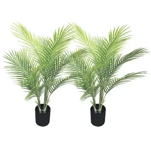 23-inch artificial palm trees, 2 pieces. Suitable for indoor and outdoor multi-scene use. With a neat and elegant shape, they are perfect for business displays and home decor, and serve as an ideal high-end housewarming gift.