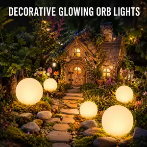 Outdoor solar spherical light for courtyard, garden, and patio decoration | Waterproof LED spherical light