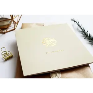 Luxury Gold Foil Eid Mubarak Greeting Card in Cream - RC 02