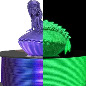 Chameleon Purple 1.75mm PLA Filament with Glitter Sparkle, 0.25kg 250g 0.55bl Small Spool High Intensity Metallic Color PLA Filament Rod Neatly Wound Fit Most FDM Printer