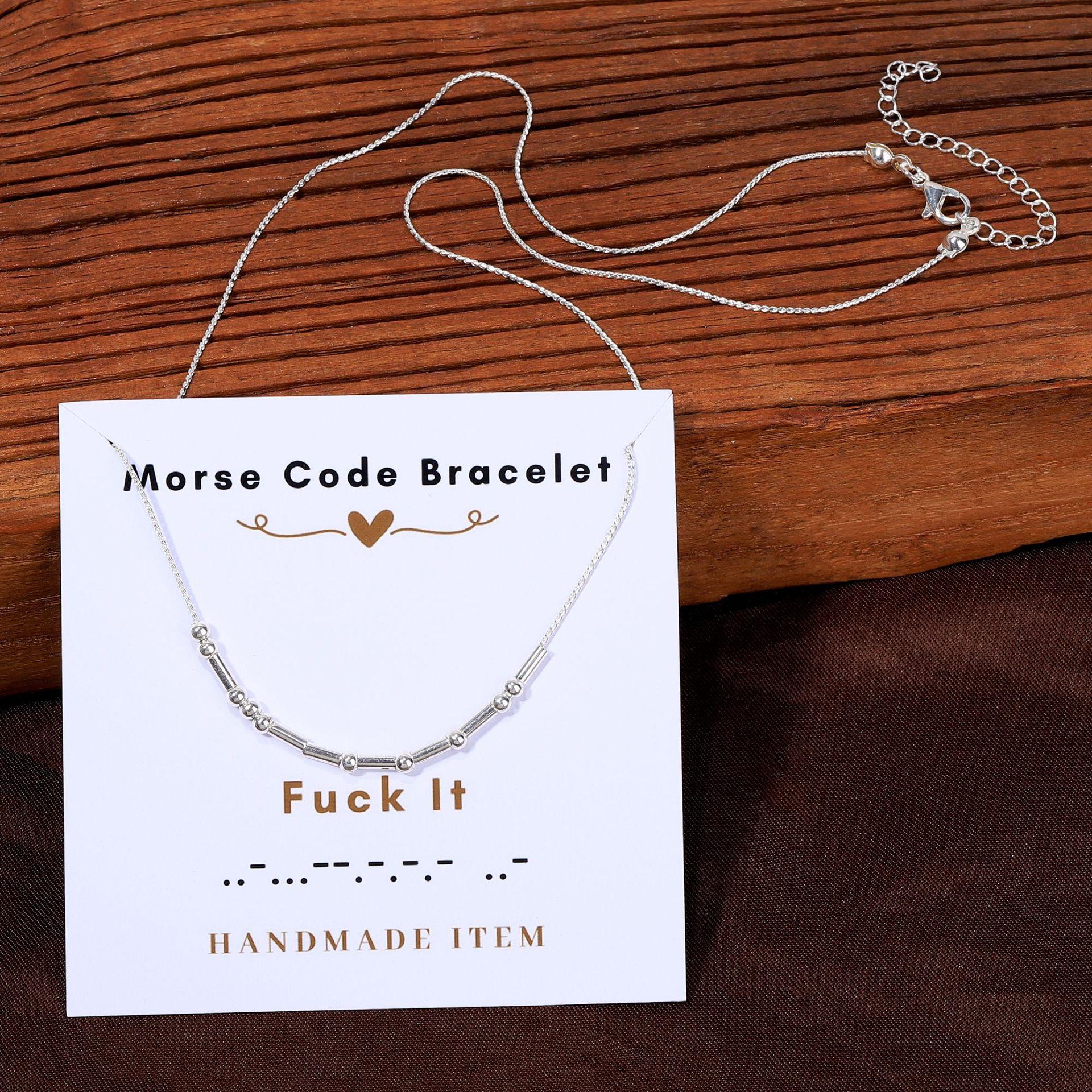 Morse code necklace alphanumeric couple personalized collarbone chain necklace