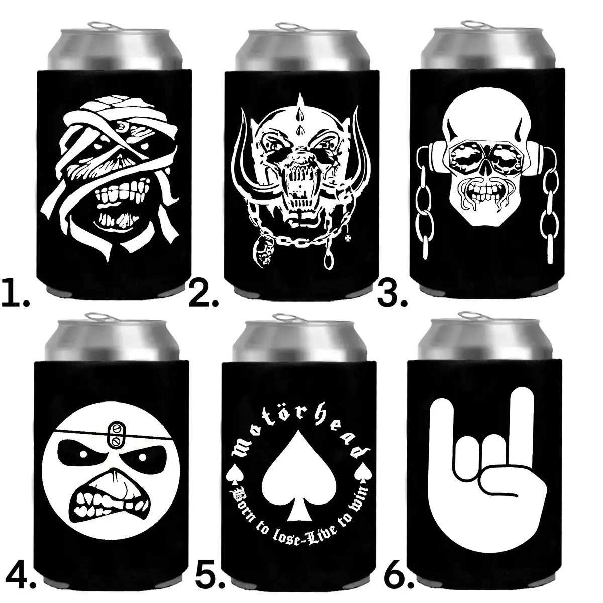 Heavy Metal koozies for drinks