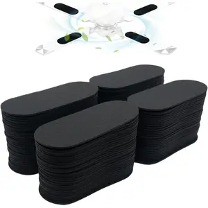 40-Pack Ceiling Fan Filters for Blades, Black Ceiling Fan Air Purifier Pads, Dust Catcher Activated Coconut Carbon Ceiling Fan Filter Accessories