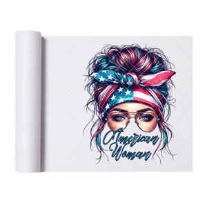 American Woman - Direct Transfer Print, Ready To Press For T-Shirts, Cotton, Polyester & Blends - Tshirt Business Quality