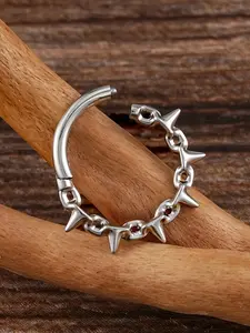 G23 Titanium Segment Joint Nose Ring, Punk Style Earrings with Lock Chain Design, Spiked Septum Piercing for Nose & Ear Cartilage, Nose Ring Jewelry