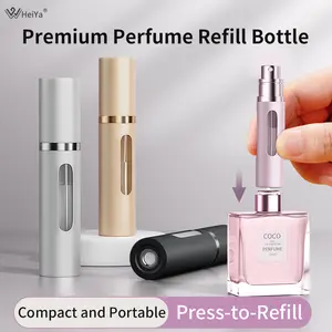 5ml Glass Refillable Perfume Bottle Mini Spray Atomizer with Fine Mist Scent Pump Portable Travel Empty Cosmetic Container for Perfume Cologne Skincare and Daily Use Compact Lightweight Design