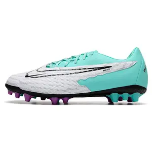 Nike Phantom GX Academy AG Soccer Cleats for Men and Women with Round Laces and Turquoise Color Trending Shoes, House White Official Shoes to Get / Maison Mihara