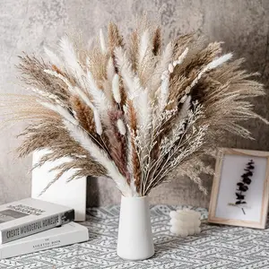 Artificial Reed & Rabbit Tail Flower Set, Faux Flower without Vase, Decorative Flower for Home Office Desktop, Home Decor Supplies, Fruit, Flower Arrangement