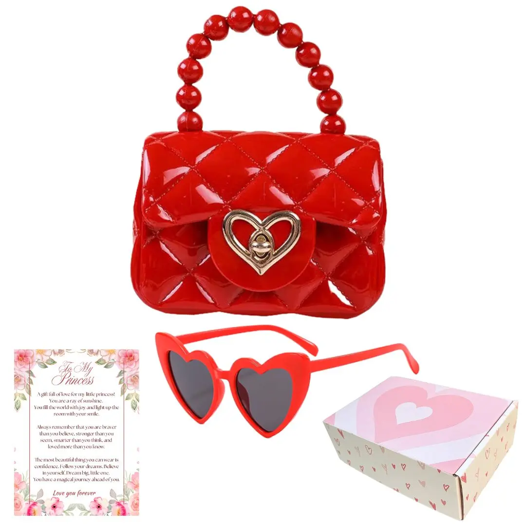 Toddler Purse & Sunglasses with Gift Box | Baby Purse Toddler Handbag Toddler Shoulder Bag Little Girl Purse Mini Purse For Kids For 1 2 3 Year Old
