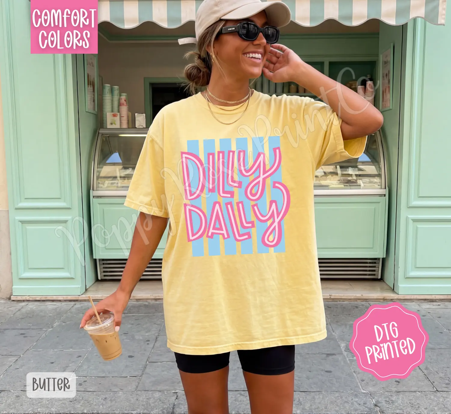 Dilly Dally Shirt Comfort Colors, Cute Women's Tee