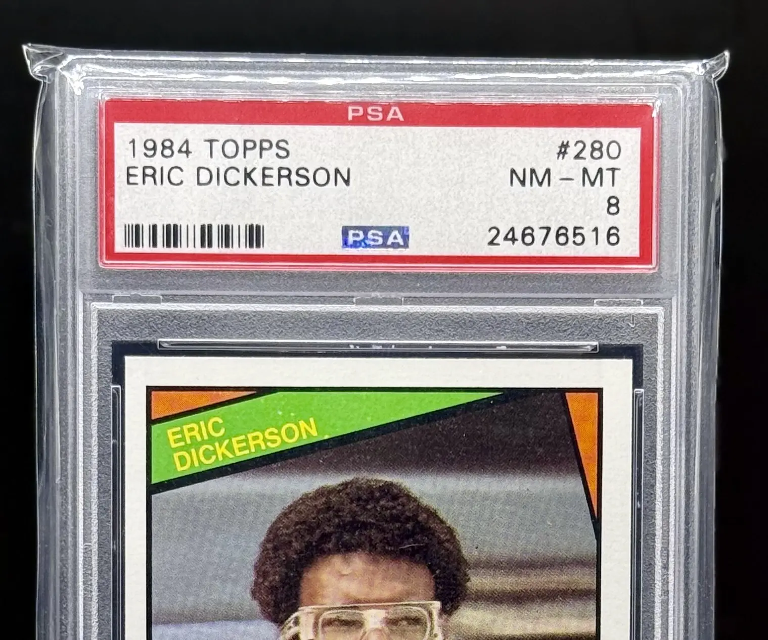 Topps 1984 Eric Dickerson #280 PSA NM-MT 8 Graded Collectible Card from Pack Series