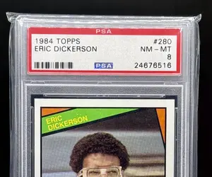 Topps 1984 Eric Dickerson #280 PSA NM-MT 8 Graded Collectible Card from Pack Series