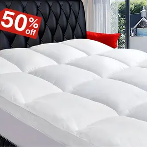 【COONP】Extra Thick Mattress Topper, Cooling Mattress Topper, Cooling and Plush Mattress Pad Cover Top Bed Topper Protector