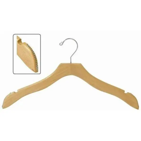 Flat Wavy Wooden Dress Hanger