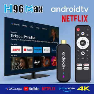 Android 14 TV Stick 4K Uhd H96max TV Box, 5 Core Arm Gpu, Dual Band WiFi, Bluetooth-compatible, Voice Remote, Supports Netflix Disney+ Streaming