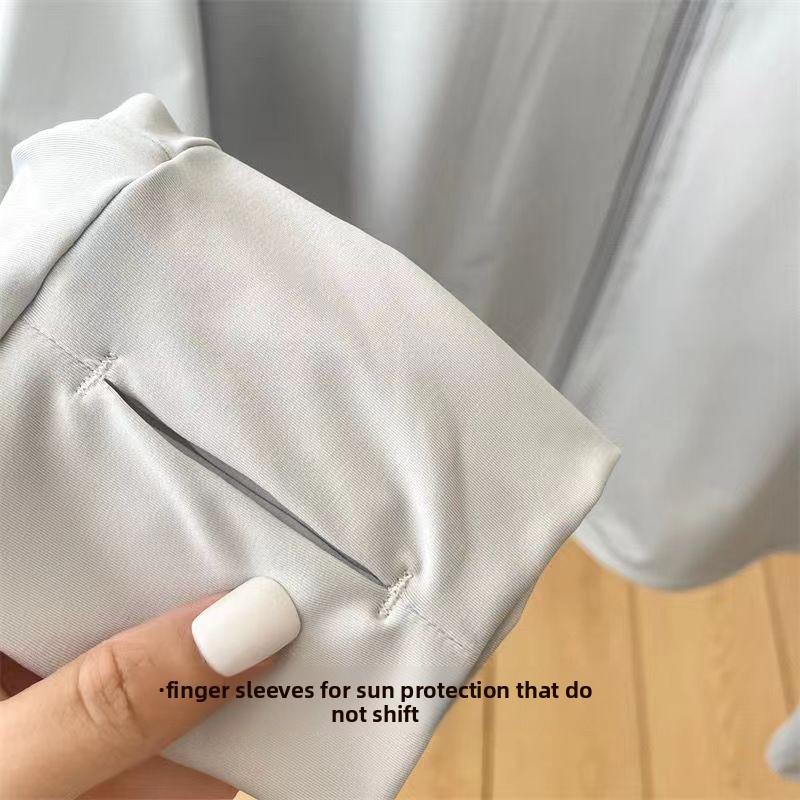 2026 Summer Women's High-End Ice Silk Sun Protection Jacket, UV Protection Breathable Lightweight Outdoor Coat